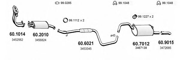 ART2454 ASSO Exhaust System Exhaust System