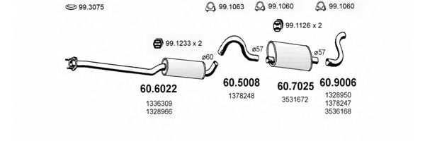 ART2480 ASSO Exhaust System Exhaust System