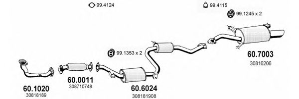 ART2484 ASSO Exhaust System Exhaust System