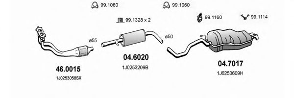 ART2574 ASSO Exhaust System Exhaust System