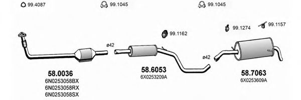 ART2583 ASSO Exhaust System Exhaust System
