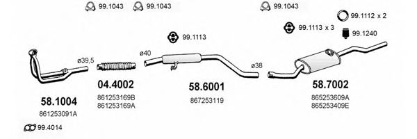 ART2622 ASSO Exhaust System Exhaust System