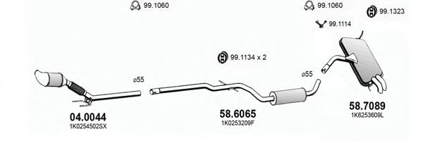 ART3887 ASSO Exhaust System Exhaust System