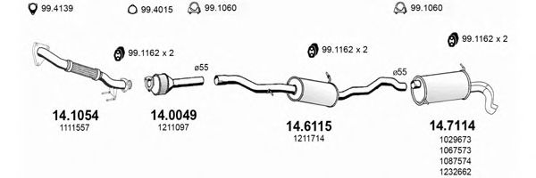 ART3803 ASSO Exhaust System Exhaust System