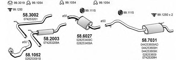 ART3807 ASSO Exhaust System Exhaust System