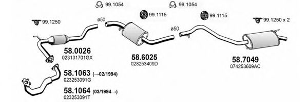 ART3841 ASSO Exhaust System Exhaust System