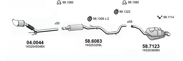 ART4435 ASSO Exhaust System Exhaust System