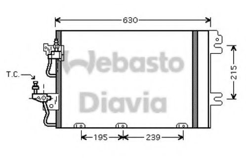 82D0226198MA WEBASTO Air Conditioning Condenser, air conditioning