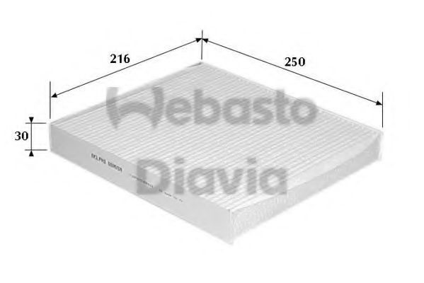82D0325111A WEBASTO Heating / Ventilation Filter, interior air