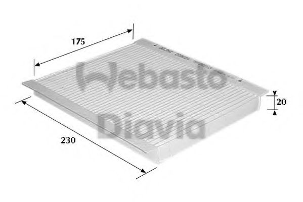 82D0325116A WEBASTO Heating / Ventilation Filter, interior air
