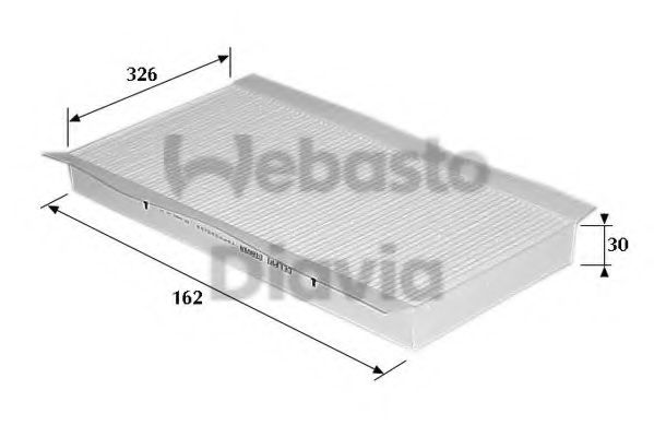 82D0325122A WEBASTO Heating / Ventilation Filter, interior air