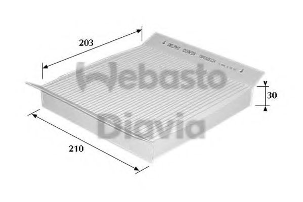82D0325124A WEBASTO Heating / Ventilation Filter, interior air