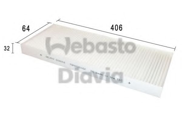 82D0325162A WEBASTO Heating / Ventilation Filter, interior air