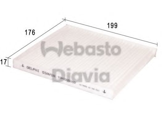 82D0325163A WEBASTO Heating / Ventilation Filter, interior air
