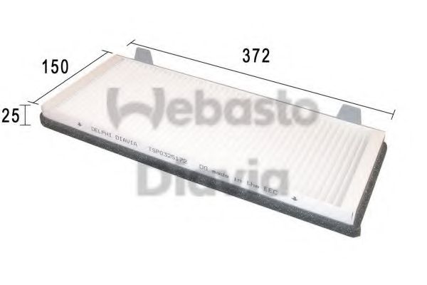 82D0325172A WEBASTO Heating / Ventilation Filter, interior air