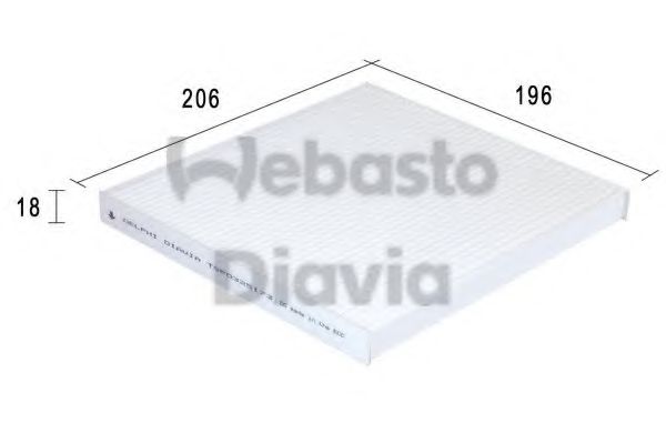 82D0325173A WEBASTO Heating / Ventilation Filter, interior air