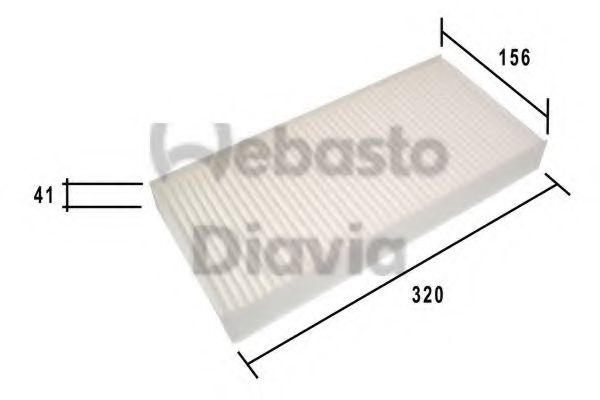 82D0325183A WEBASTO Heating / Ventilation Filter, interior air