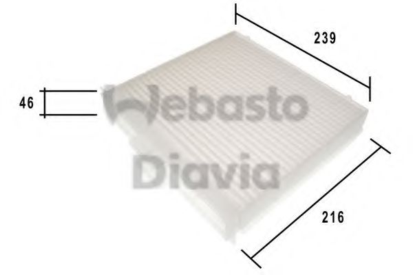 82D0325195A WEBASTO Heating / Ventilation Filter, interior air