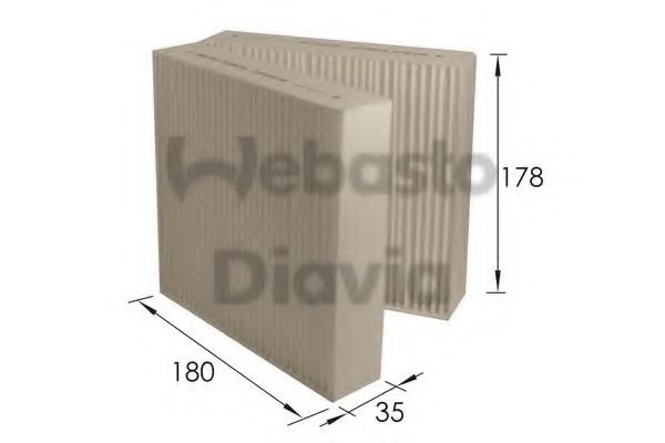 82D0325198A WEBASTO Heating / Ventilation Filter, interior air