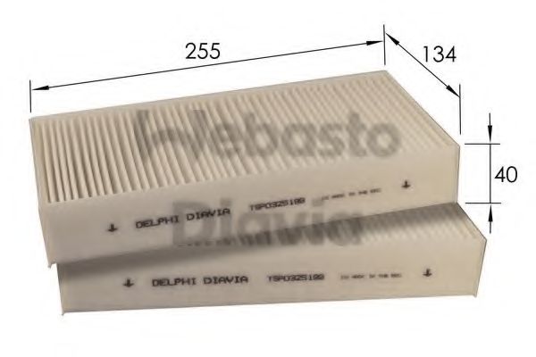 82D0325199A WEBASTO Heating / Ventilation Filter, interior air
