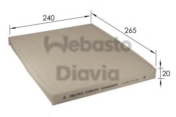 82D0325205A WEBASTO Heating / Ventilation Filter, interior air