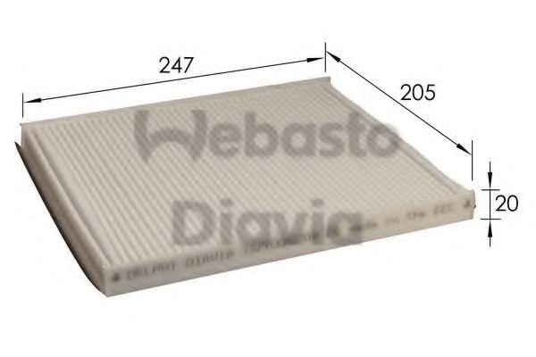 82D0325209A WEBASTO Heating / Ventilation Filter, interior air