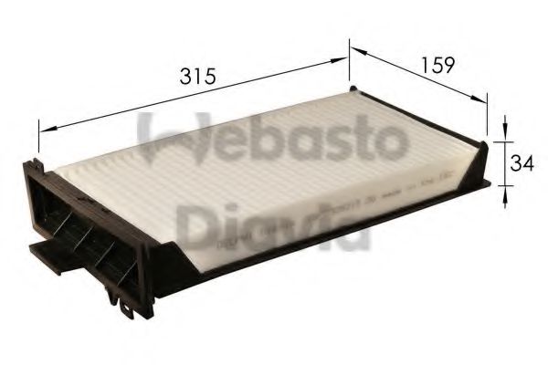 82D0325213A WEBASTO Heating / Ventilation Filter, interior air