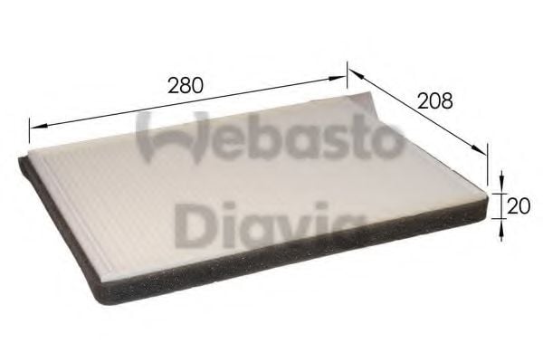 82D0325214A WEBASTO Heating / Ventilation Filter, interior air
