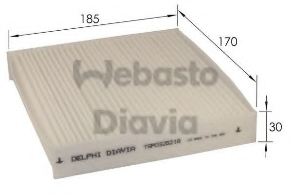82D0325218A WEBASTO Heating / Ventilation Filter, interior air