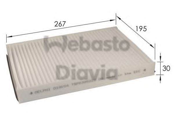 82D0325226A WEBASTO Heating / Ventilation Filter, interior air