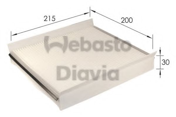 82D0325228A WEBASTO Heating / Ventilation Filter, interior air