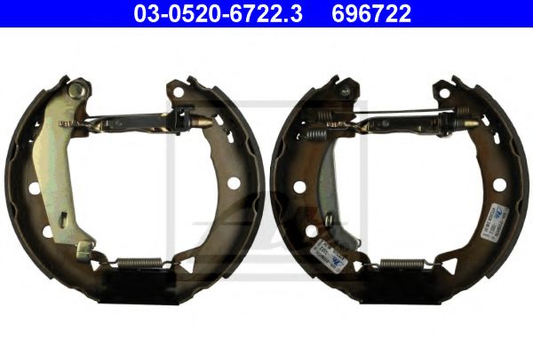 03.0520-6722.3 ATE Brake System Brake Shoe Set