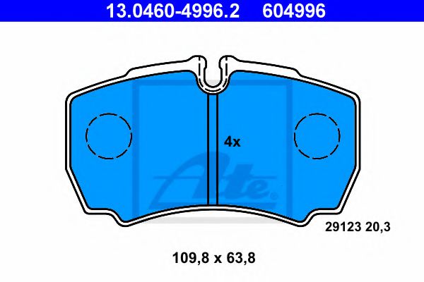 13.0460-4996.2 ATE Brake System Brake Pad Set, disc brake