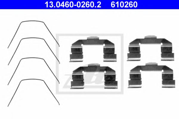 13.0460-0260.2 ATE Brake System Accessory Kit, disc brake pads