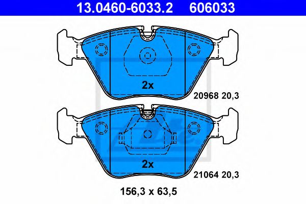 13.0460-6033.2 ATE Brake Pad Set, disc brake