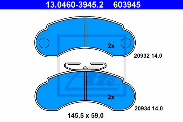 13.0460-3945.2 Brake System Brake Pad Set, disc brake