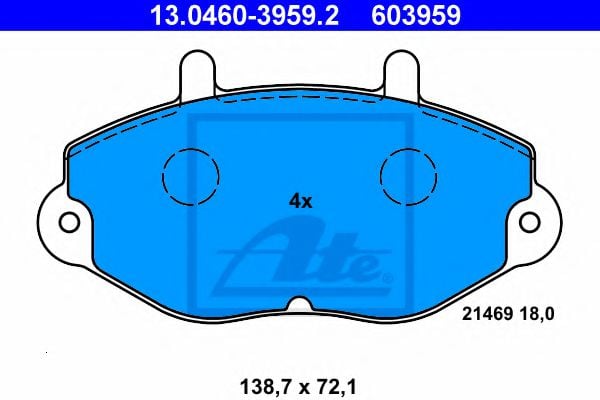 13.0460-3959.2 ATE Brake Pad Set, disc brake