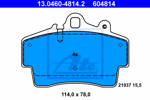 13.0460-4814.2 ATE Brake System Brake Pad Set, disc brake