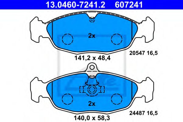13.0460-7241.2 ATE Brake System Brake Pad Set, disc brake