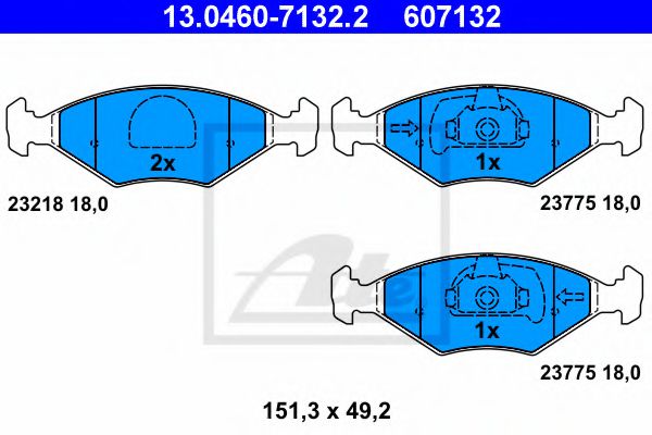13.0460-7132.2 ATE Brake System Brake Pad Set, disc brake