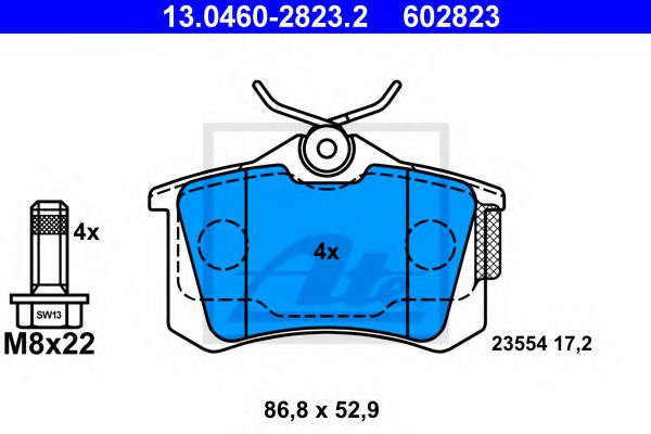 13.0460-2823.2 ATE Brake System Brake Pad Set, disc brake