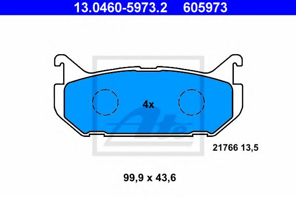 13.0460-5973.2 Brake System Brake Pad Set, disc brake