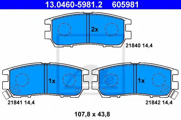 13.0460-5981.2 ATE Brake System Brake Pad Set, disc brake