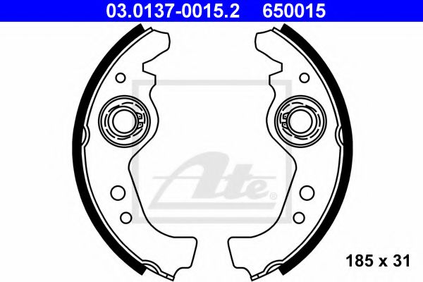 03.0137-0015.2 ATE Brake System Brake Shoe Set