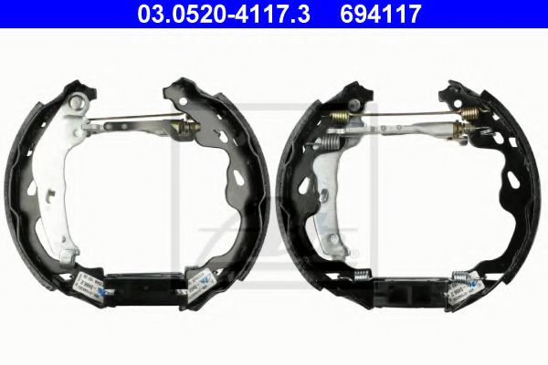 03.0520-4117.3 ATE Brake System Brake Shoe Set