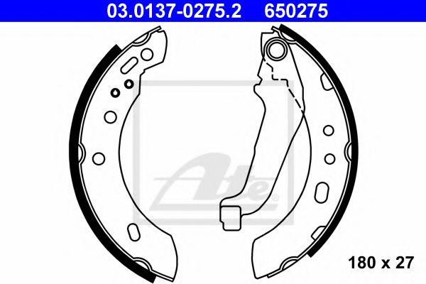 03.0137-0275.2 ATE Brake Shoe Set