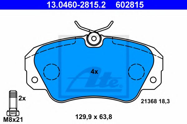13.0460-2815.2 ATE Brake System Brake Pad Set, disc brake