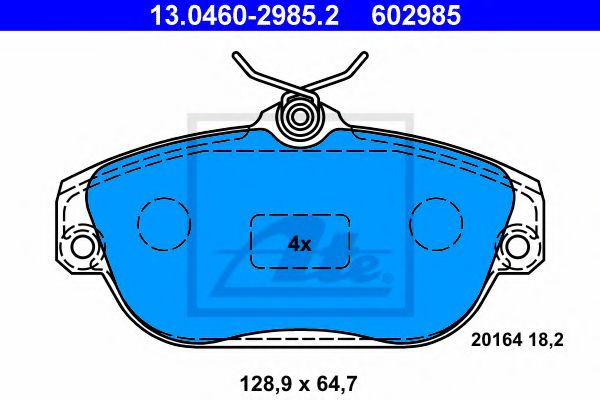 13.0460-2985.2 ATE Brake Pad Set, disc brake