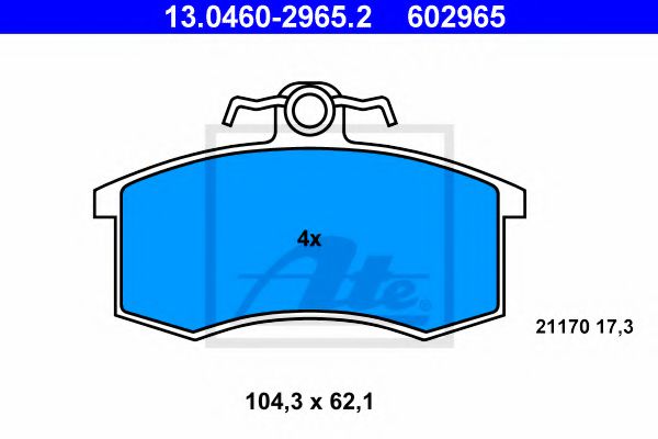 13.0460-2965.2 ATE Brake Pad Set, disc brake