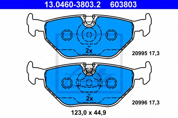13.0460-3803.2 ATE Brake System Brake Pad Set, disc brake